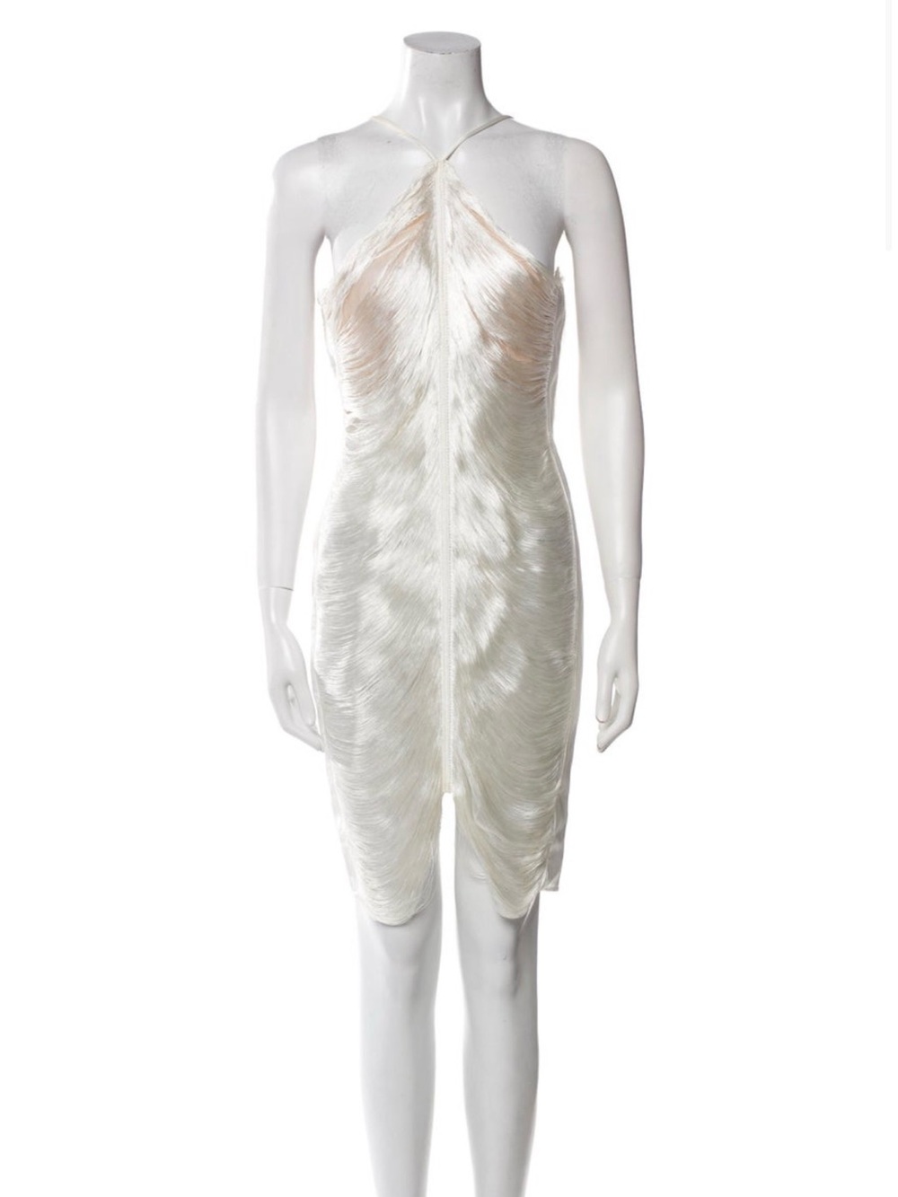 Cult Gaia Mara Fringe Dress Size M in White